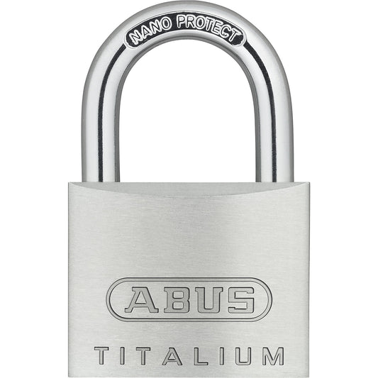 Cylinder padlock, 64TI/40 lock tag, pack of 12, silver.
