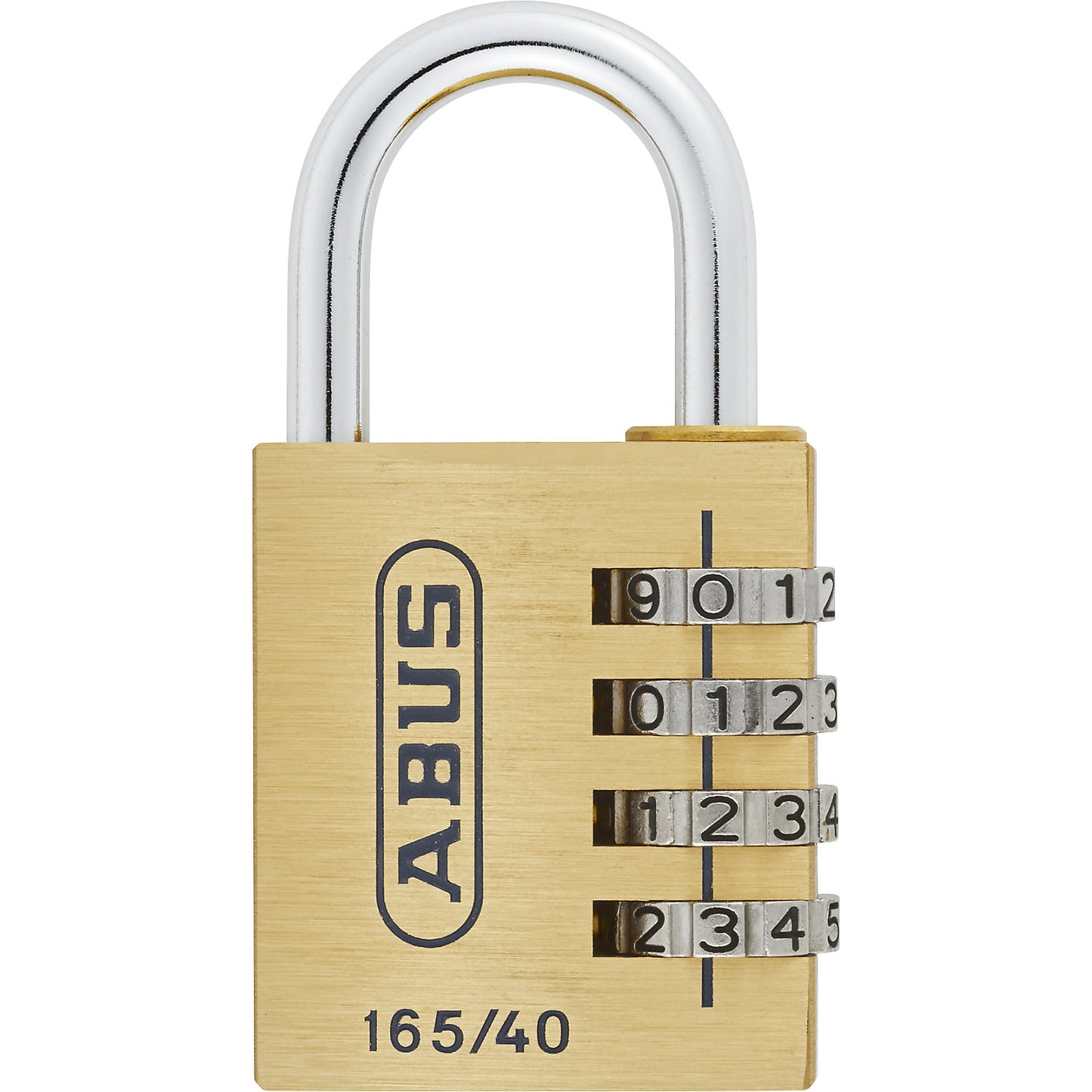 Combination lock, 165/40 lock tag, pack of 6, brass.