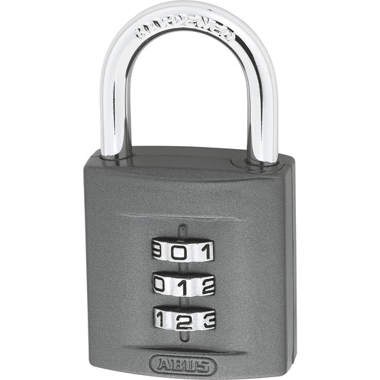 Combination lock, 158/40 B/DFNLI, pack of 3, black.