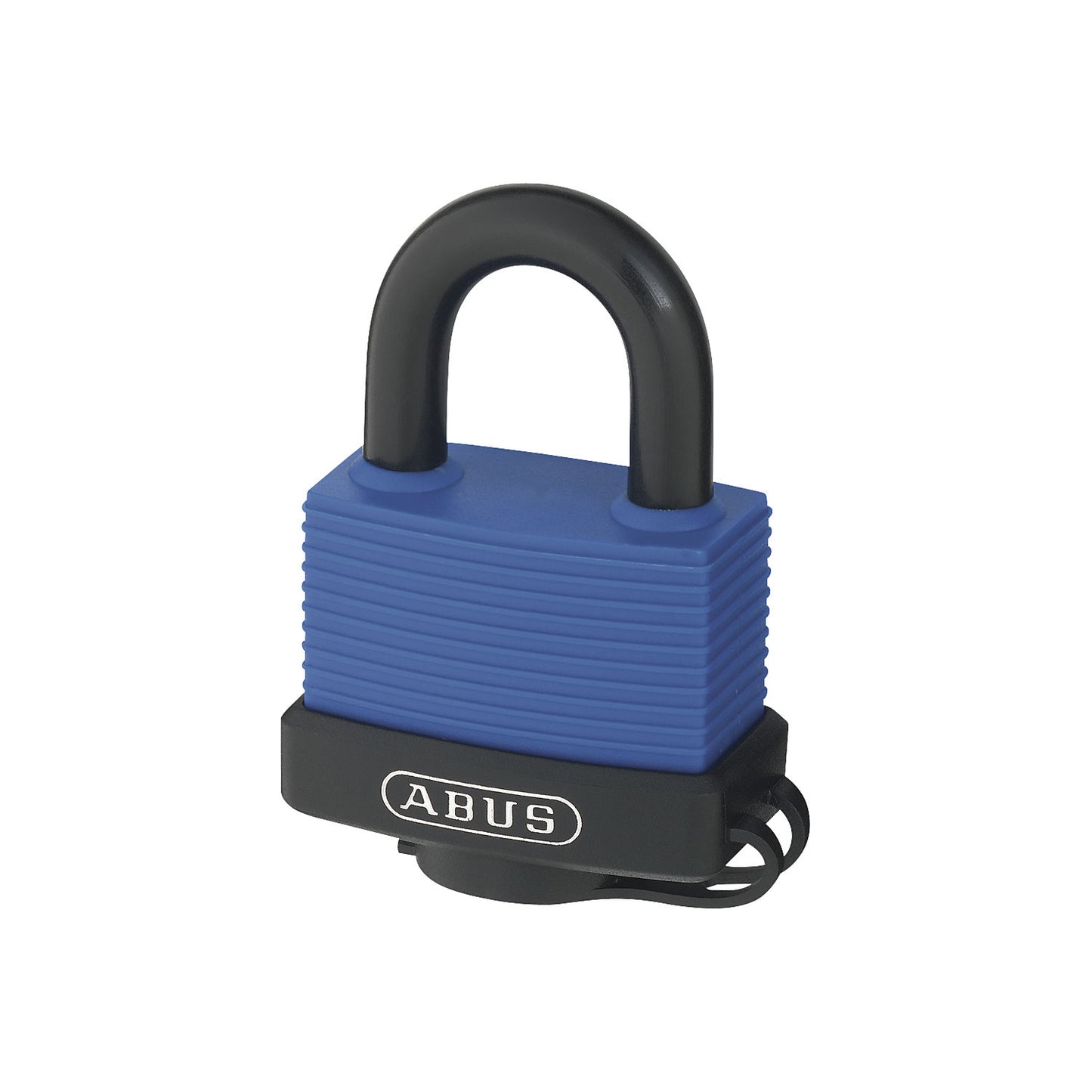 Padlock, brass, 70IB/50 lock tag, pack of 6, blue.