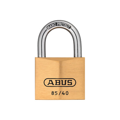 Padlock, 85/40 lock tag, pack of 6, brass.