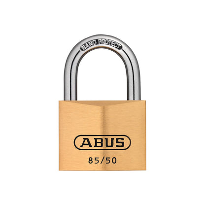 Padlock, 85/50 lock tag, pack of 6, brass.