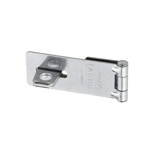 Hasp, 200/75 B/SB, pack of 6, silver.