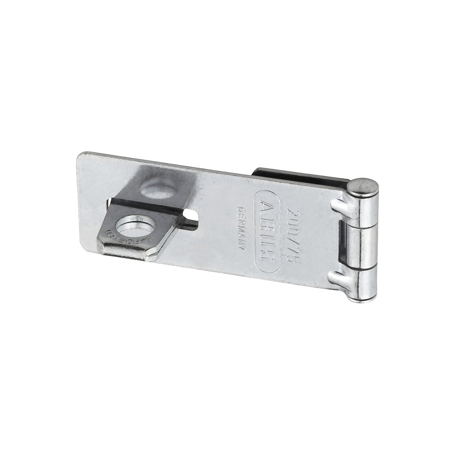 Hasp, 200/75 B/SB, pack of 6, silver.
