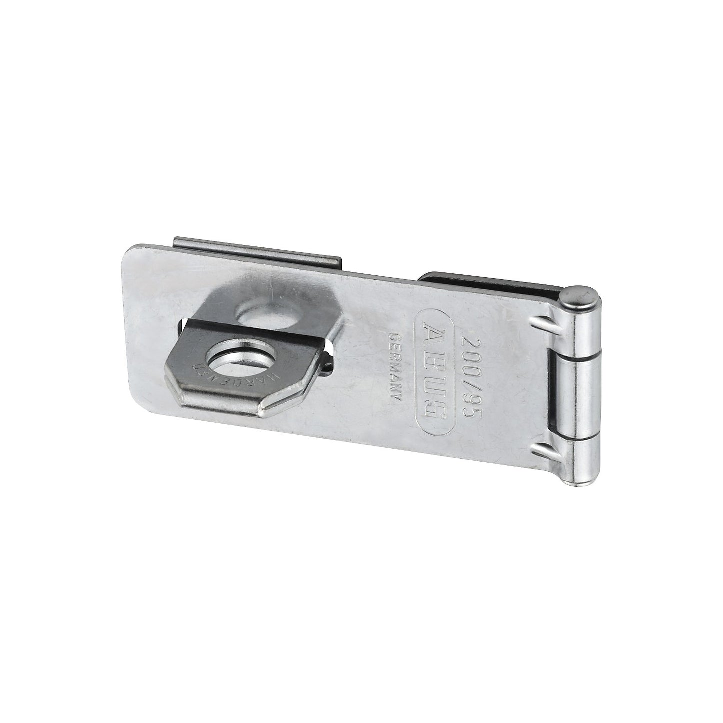 Hasp, 200/95 B/SB, pack of 6, silver.