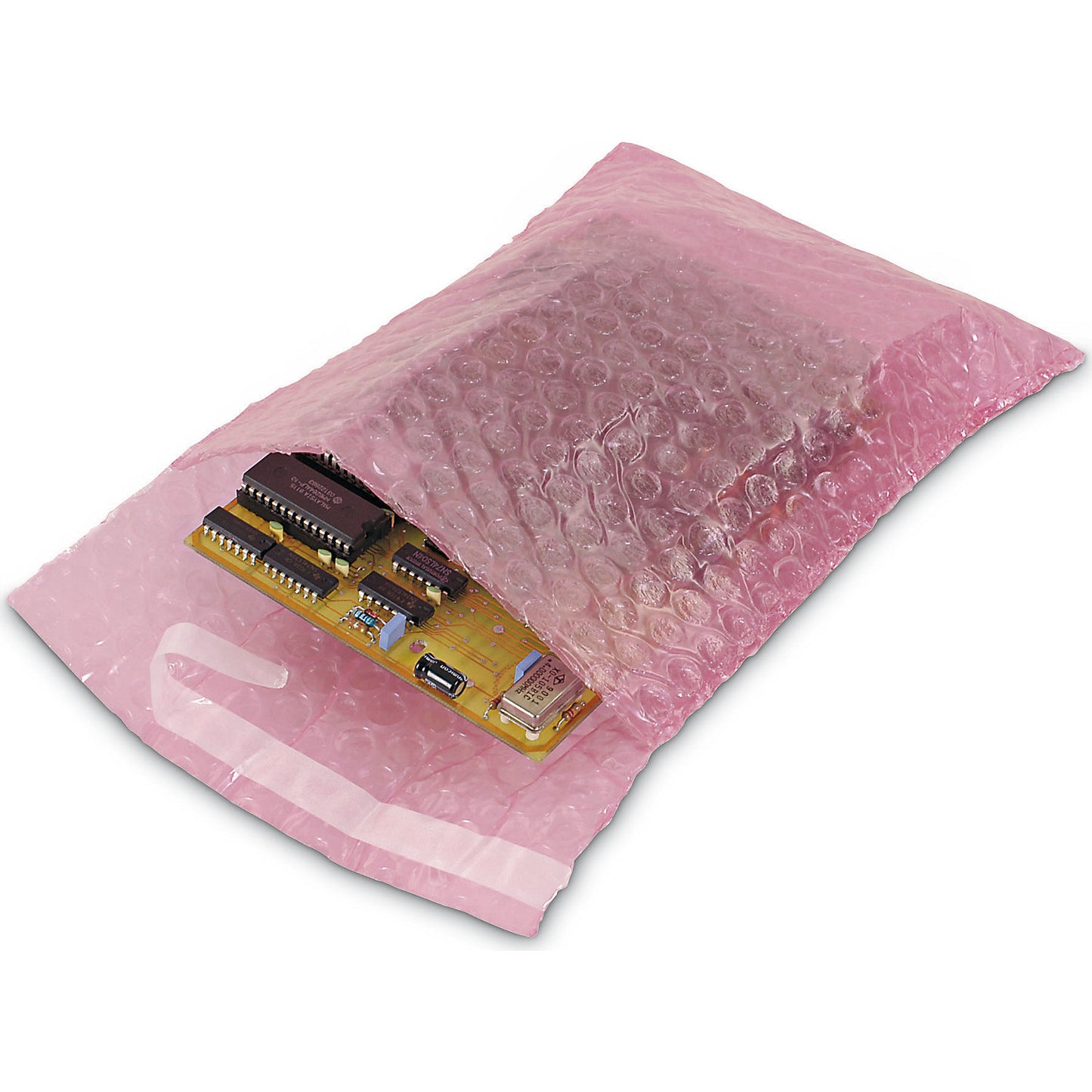 ESD bubble wrap bag, electrically conductive, antistatic, self-adhesive, LxW 310 x 220 mm, pack of 400.
