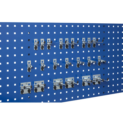 Perforated panel set, complete set: perforated panel + 22 tool holders, HxW 457 x 1524 mm.