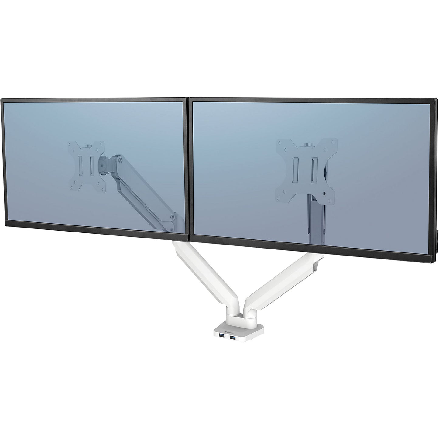 PLATINUM SERIES monitor arm, double arm for 2 monitors, white.