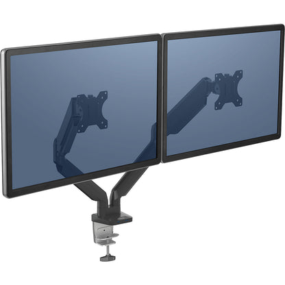 PLATINUM SERIES monitor arm, double arm for 2 monitors, black.