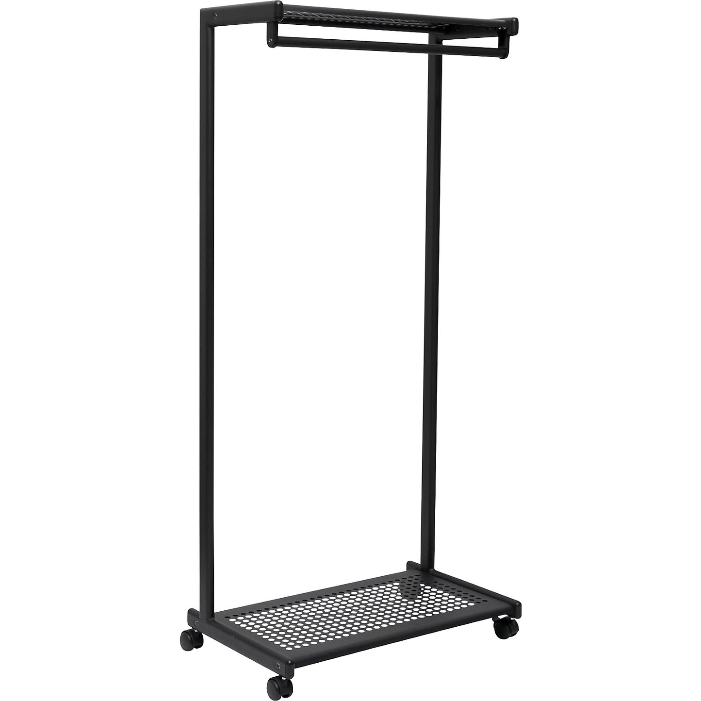 MAULbolero coat stand, HxWxD 1660 x 780 x 460 mm, mobile, matt black.