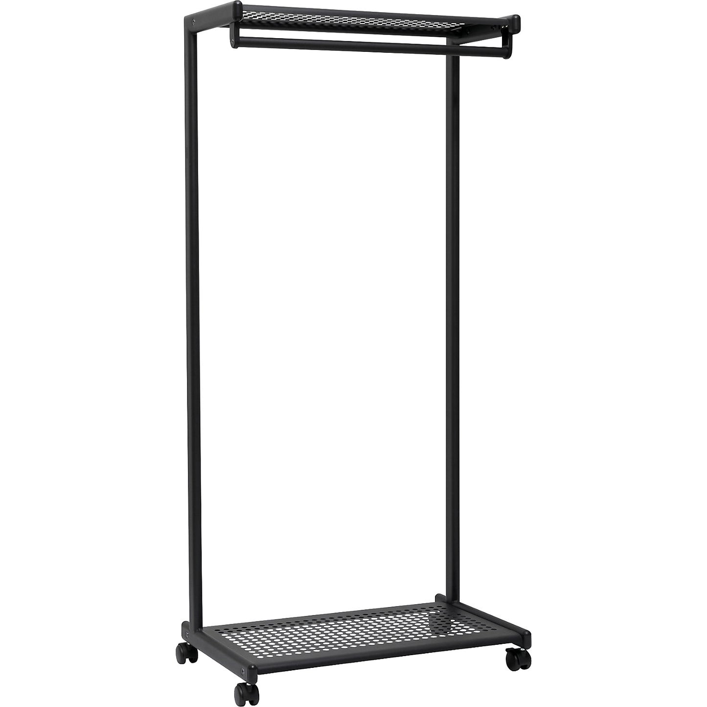 MAULbolero coat stand, HxWxD 1660 x 780 x 460 mm, mobile, matt black.