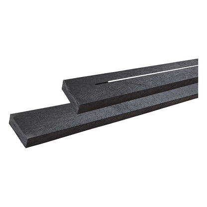 Picnic bench for 6 people, length 1770 mm, plastic, black, with backrest.