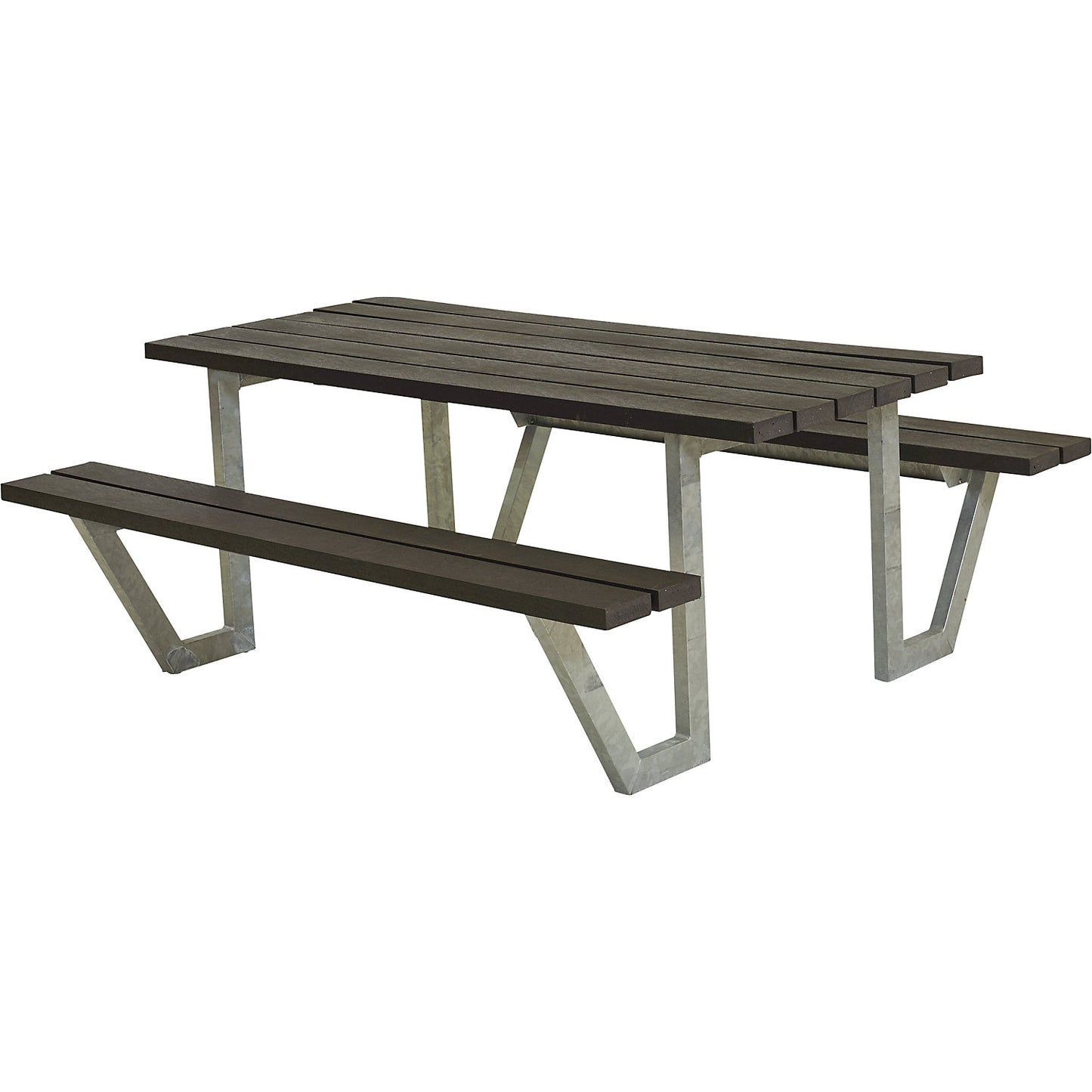 Picnic bench for 6 people, length 1770 mm, plastic, black.
