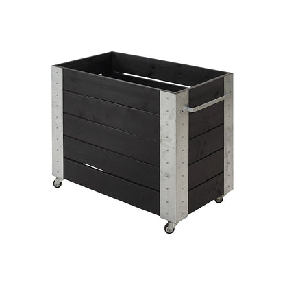 Planter box with castors, HxWxD 700 x 870 x 500 mm, black.