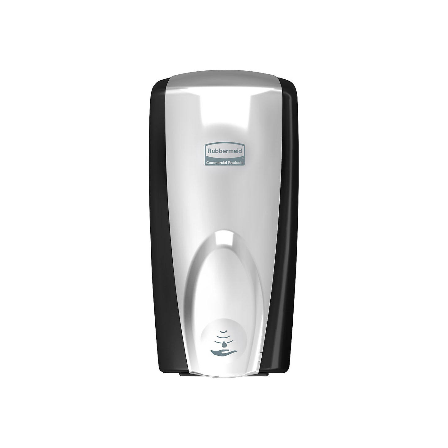 NO-TOUCH soap/disinfectant dispenser, filling quantity 1.1 l, plastic, black-chrome.