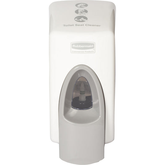 Dispenser for toilet seat cleaner, filling quantity 0.4 l, plastic, white.