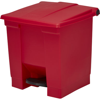 Foot pedal bin, industry, made of polyethylene, capacity 30 l, red.