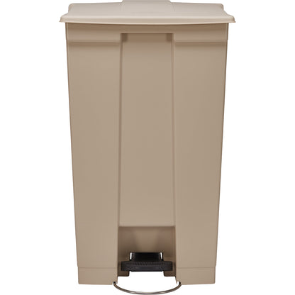Foot pedal bin, industry, made of polyethylene, capacity 87 l, beige.