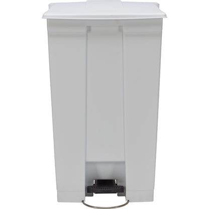 Foot pedal bin, industry, made of polyethylene, capacity 87 l, white.