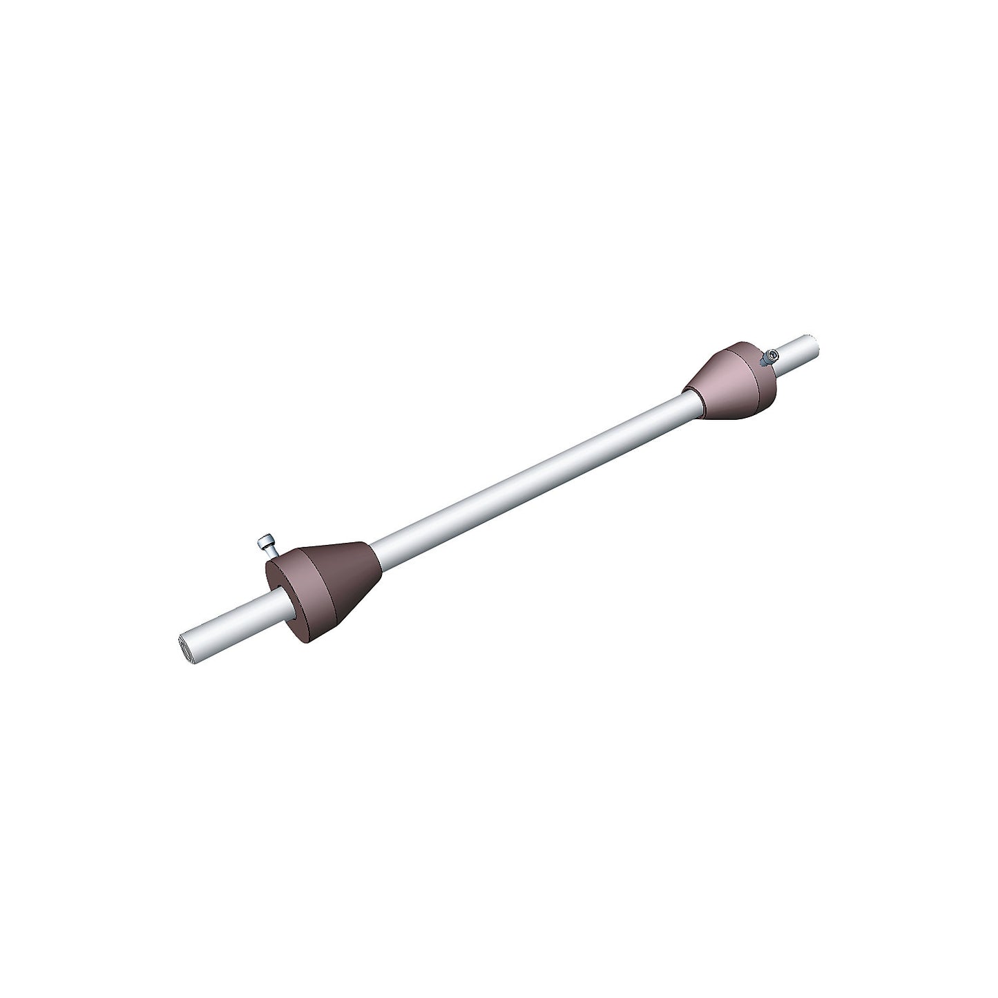 Drum shaft, WxØ 840 x 34 mm, incl. shaft cones with centring screws.