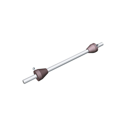 Drum shaft, WxØ 840 x 34 mm, incl. shaft cones with centring screws.