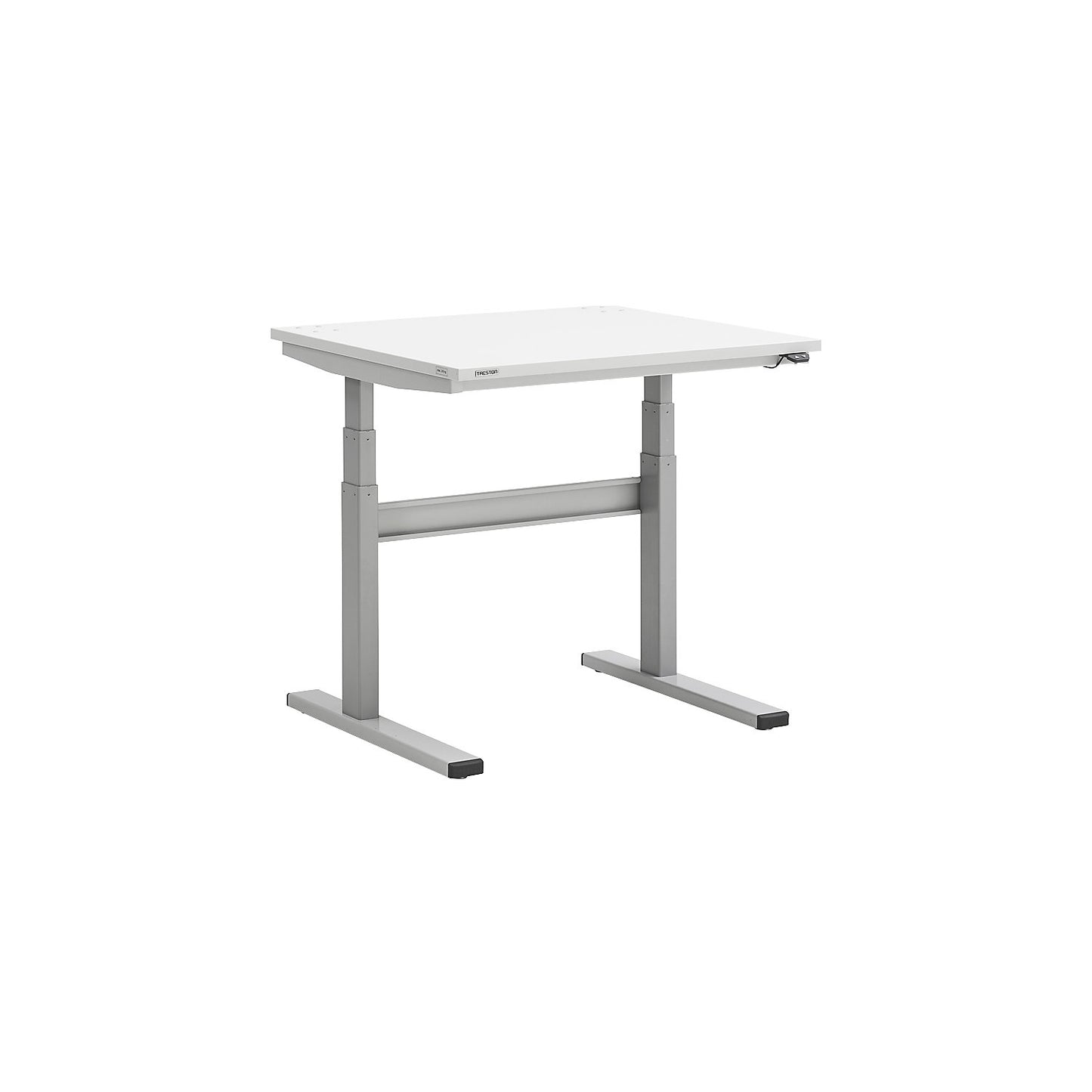 Work table, electric height adjustment, height 630 - 1270 mm, standard model, WxD 900 x 800 mm.