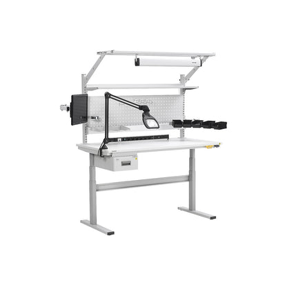 Work table, electric height adjustment, height 630 - 1270 mm, standard model, WxD 1800 x 800 mm.