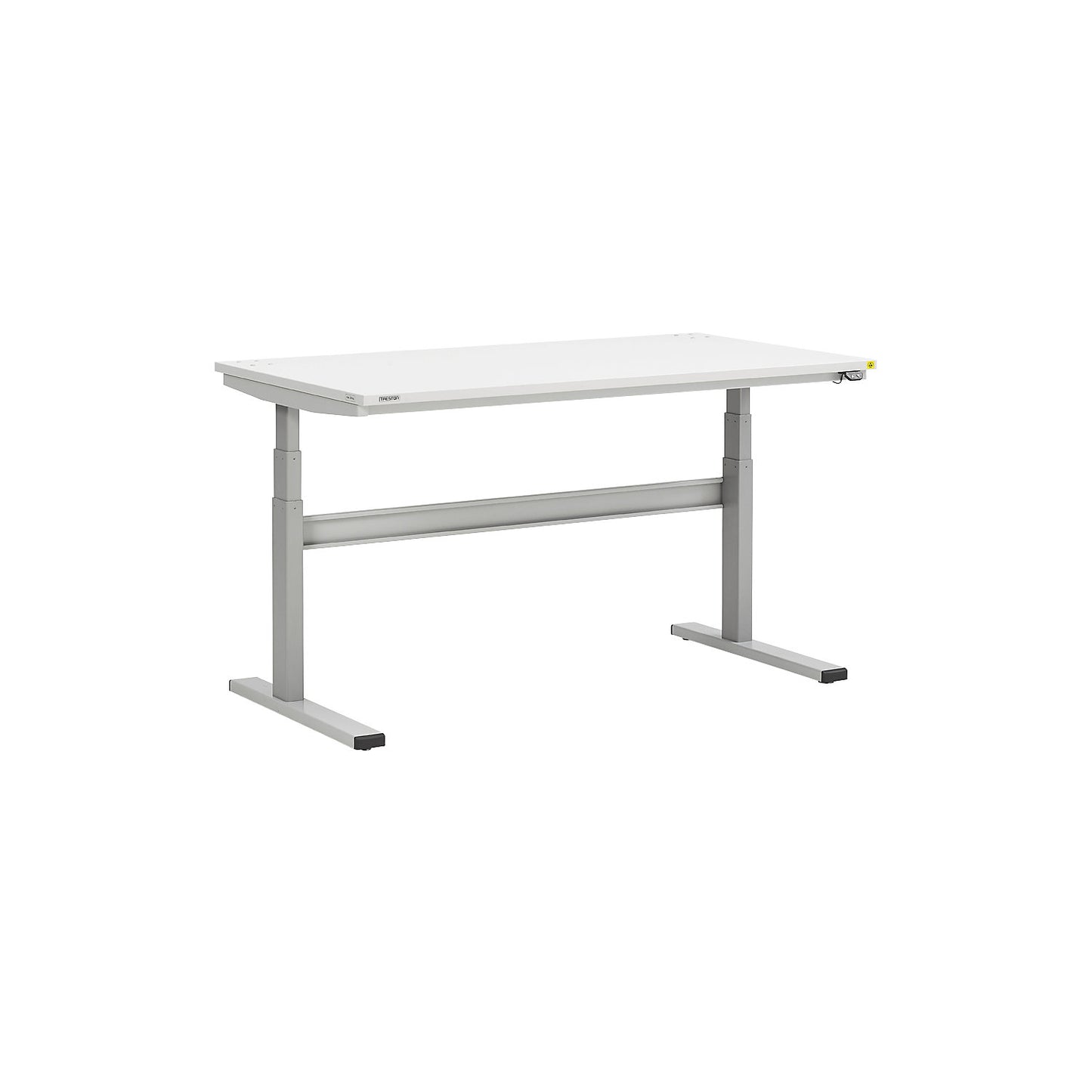 Work table, electric height adjustment, height 630 - 1270 mm, ESD model, WxD 1500 x 800 mm.
