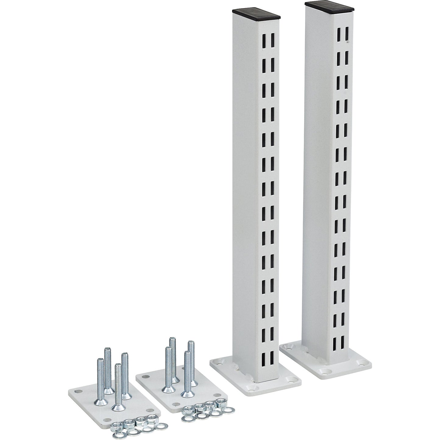 Upright tube for work table, with flange, 1 pair, height 400 mm.