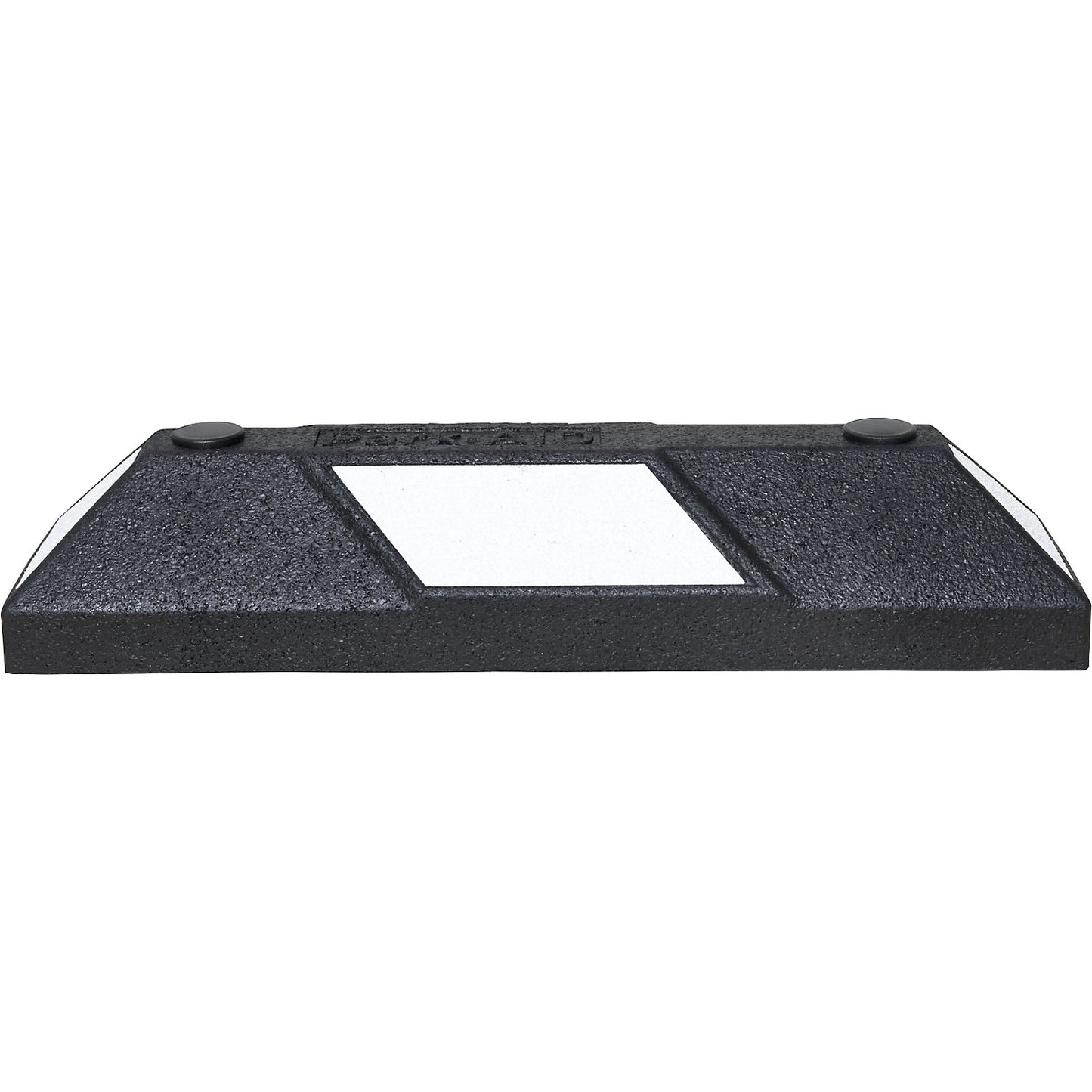 Park-AID® wheel stop, LxWxH 550 x 150 x 100 mm, black / white.