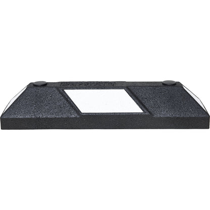 Park-AID® wheel stop, LxWxH 550 x 150 x 100 mm, black / white.
