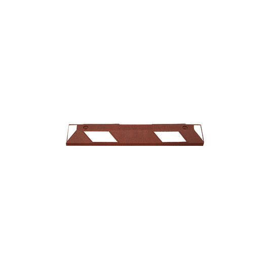 Park-AID® wheel stop, LxWxH 900 x 150 x 100 mm, red brown / white.