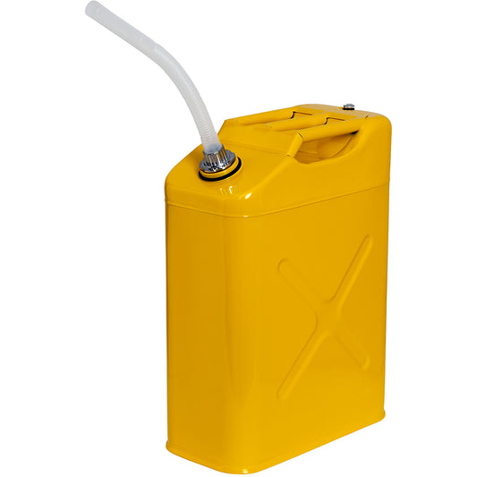Safety canister with screw cap and outlet pipe, sheet steel, capacity 20 l.