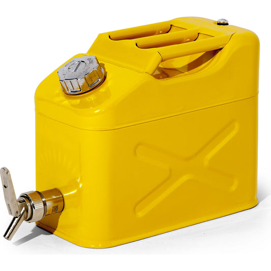 Safety canister with fine dosage tap, sheet steel, capacity 10 l.