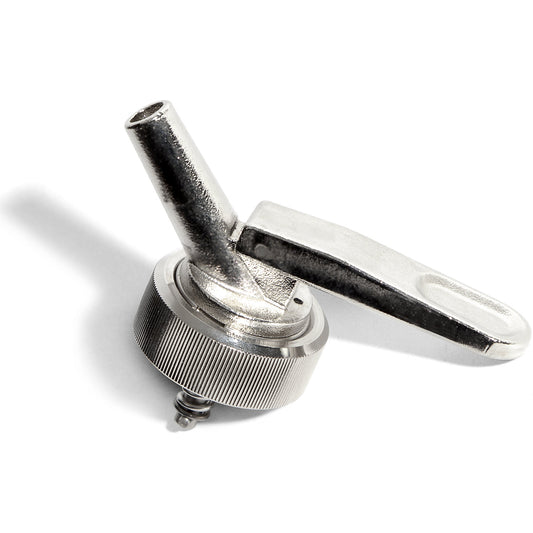 Fine dosage tap, stainless steel, 1 1/4'' thread.