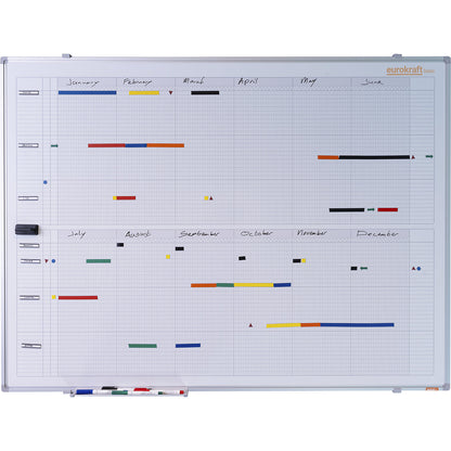 Yearly planner, neutral, with 365 day divisions, WxH 1200 x 900 mm.
