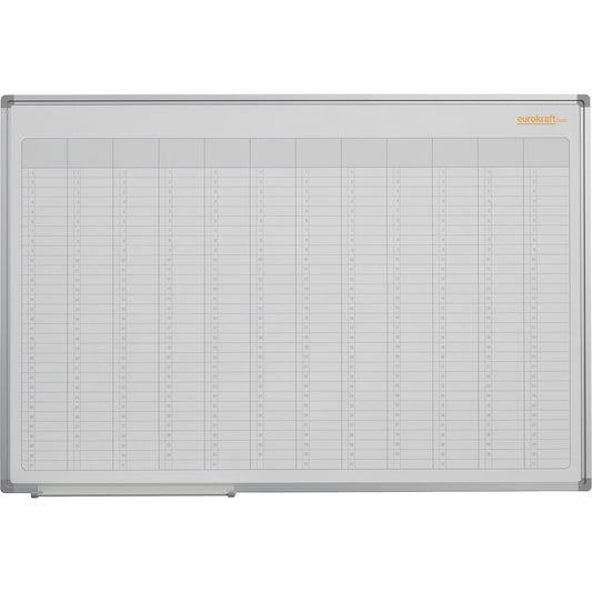 Yearly planner, neutral, with vertical monthly divisions, WxH 900 x 600 mm.
