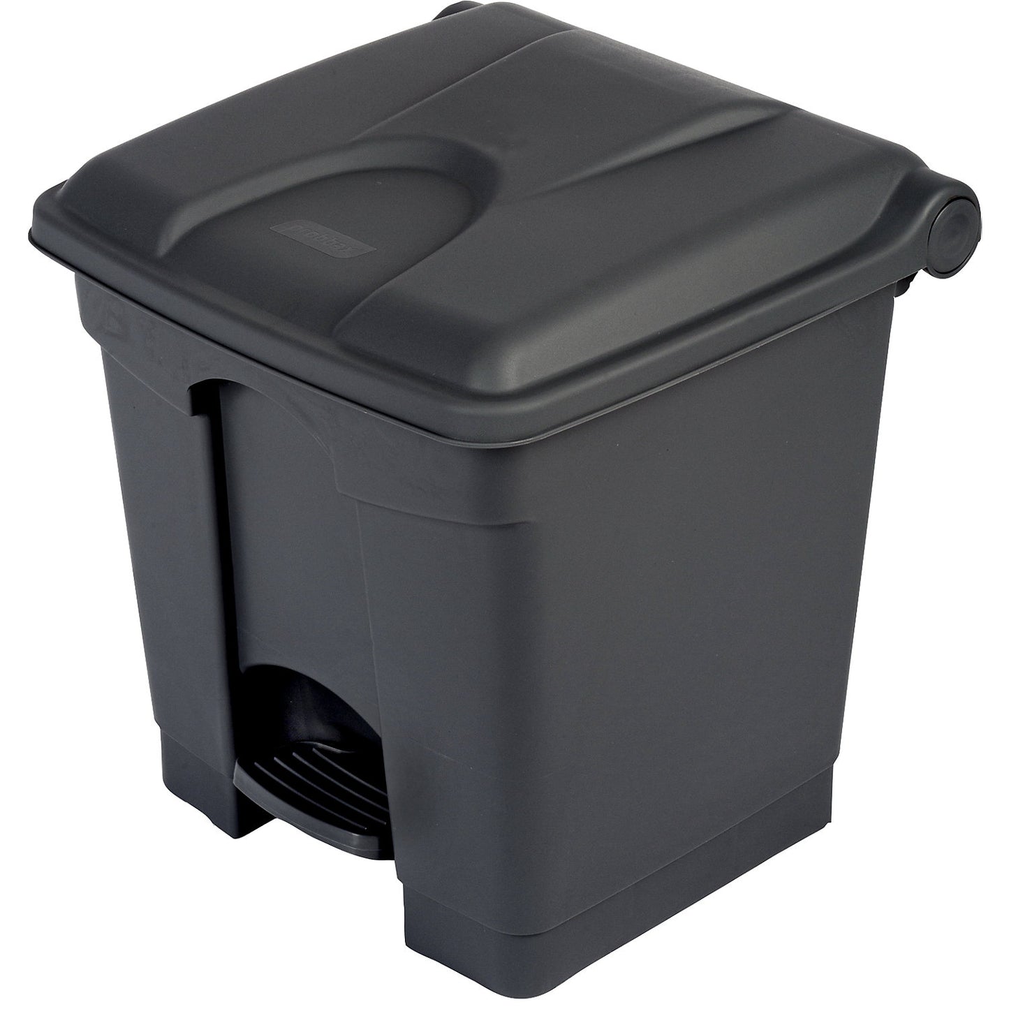 Waste collector with pedal, made of recycled material, antibacterial, capacity 30 l, HxWxD 435 x 400 x 410 mm, black.