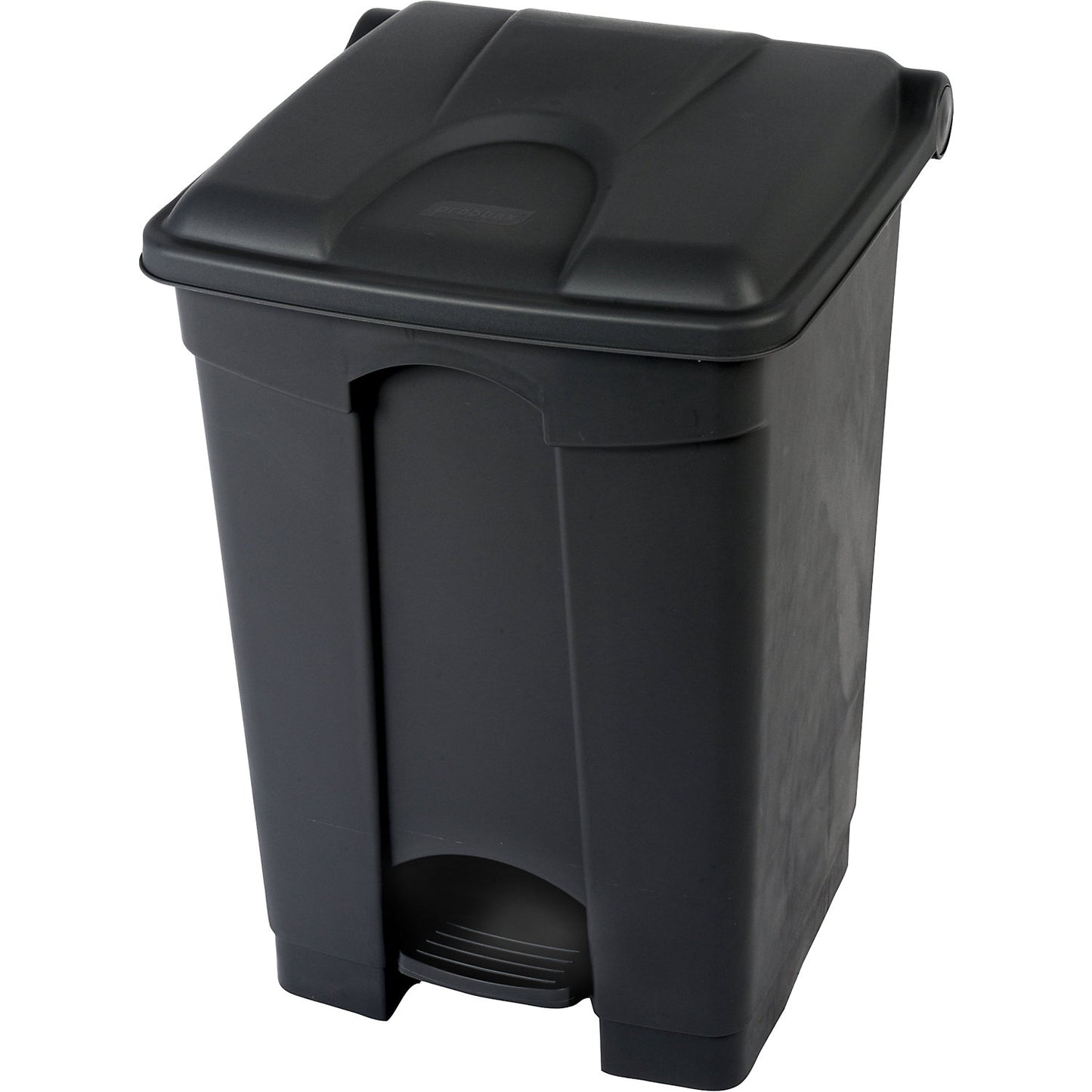 Waste collector with pedal, made of recycled material, antibacterial, capacity 45 l, HxWxD 620 x 400 x 410 mm, black.