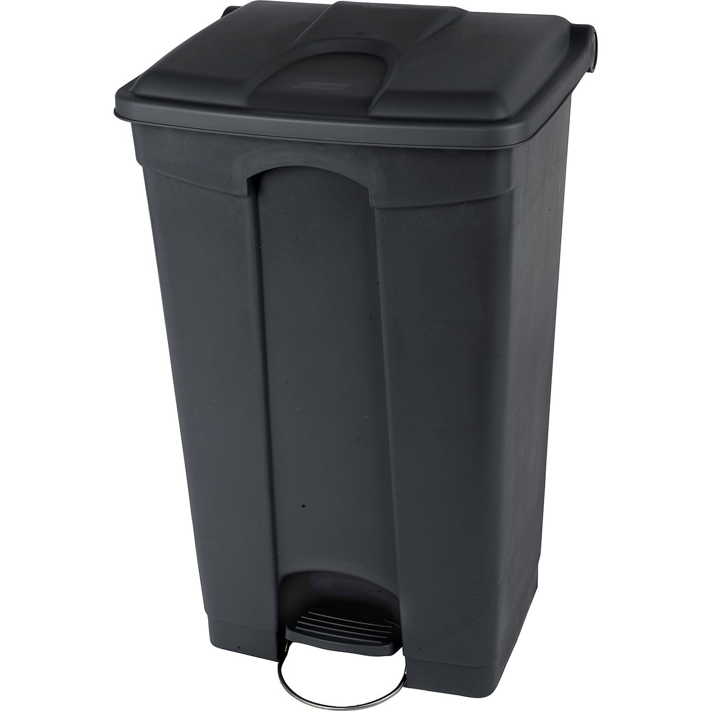 Waste collector with pedal, made of recycled material, antibacterial, capacity 90 l, HxWxD 820 x 420 x 500 mm, black.