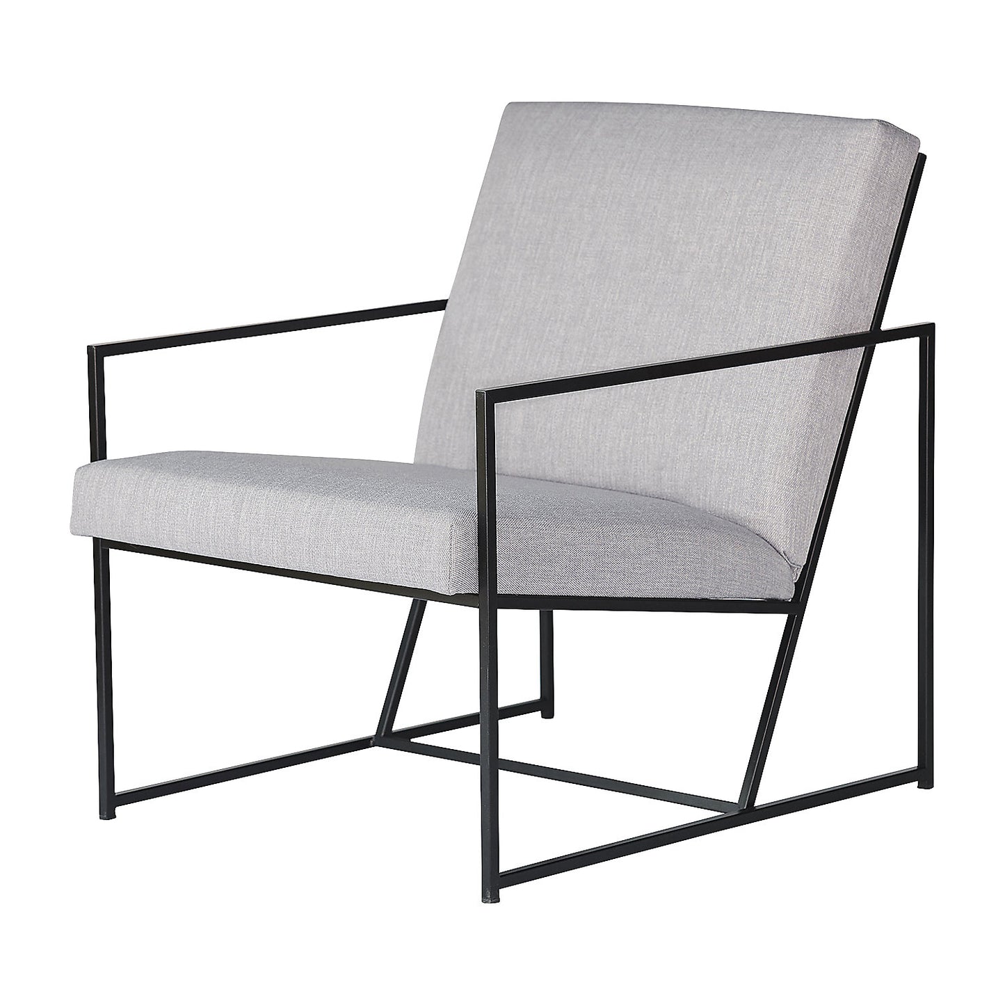 STYLE armchair, black frame, grey.