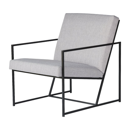 STYLE armchair, black frame, grey.