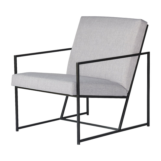 STYLE armchair, black frame, grey.