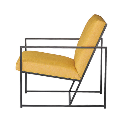 STYLE armchair, black frame, yellow.