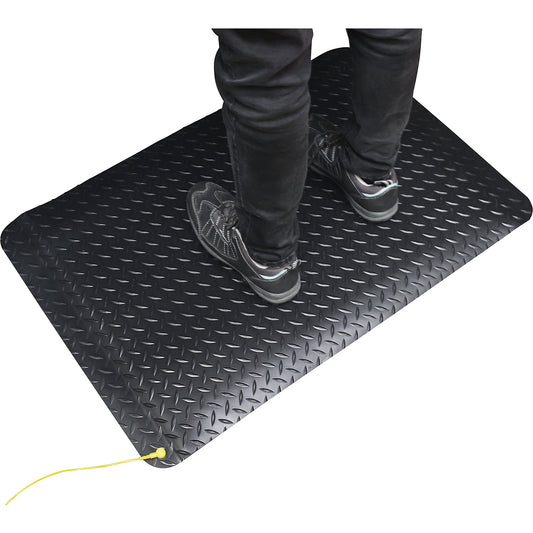 DECKPLATE ANTI-STATIC anti-fatigue matting, cut to order, max. 18.3 m, per m. x 1200 mm.