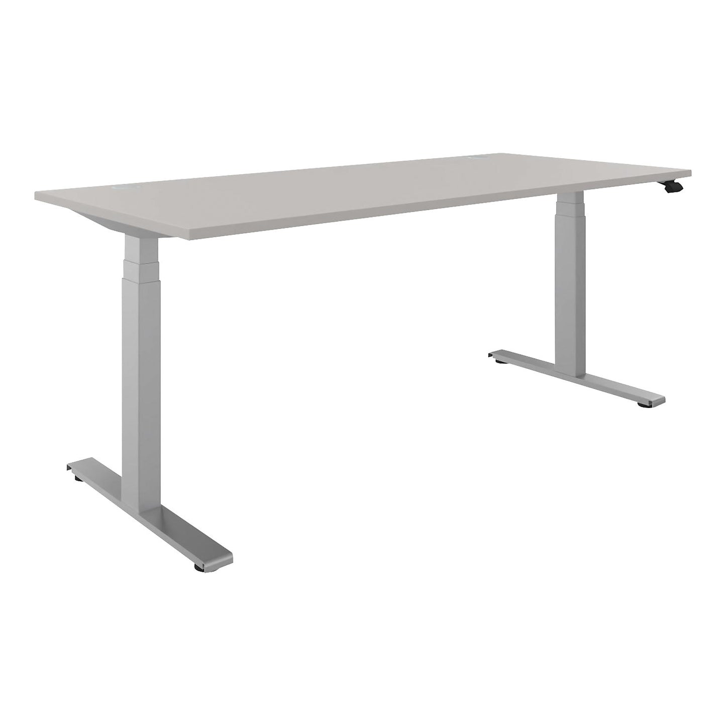 BOTTOM-UP desk, electric height adjustment, straight, WxD 1800 x 800 mm, light grey/silver.