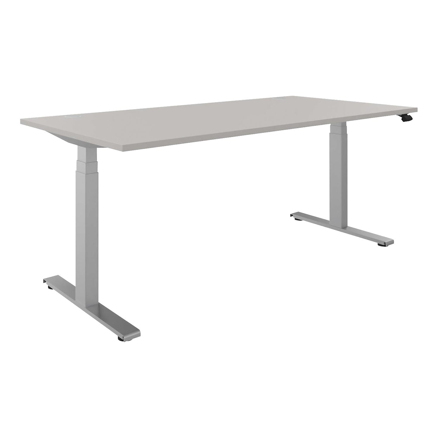 BOTTOM-UP desk, electric height adjustment, straight, WxD 1800 x 900 mm, light grey/silver.