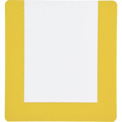 Floor marking pouch, with adhesive strips, pack of 10, A5, yellow frame.