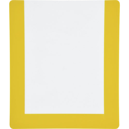 Floor marking pouch, with adhesive strips, pack of 10, A4, yellow frame.