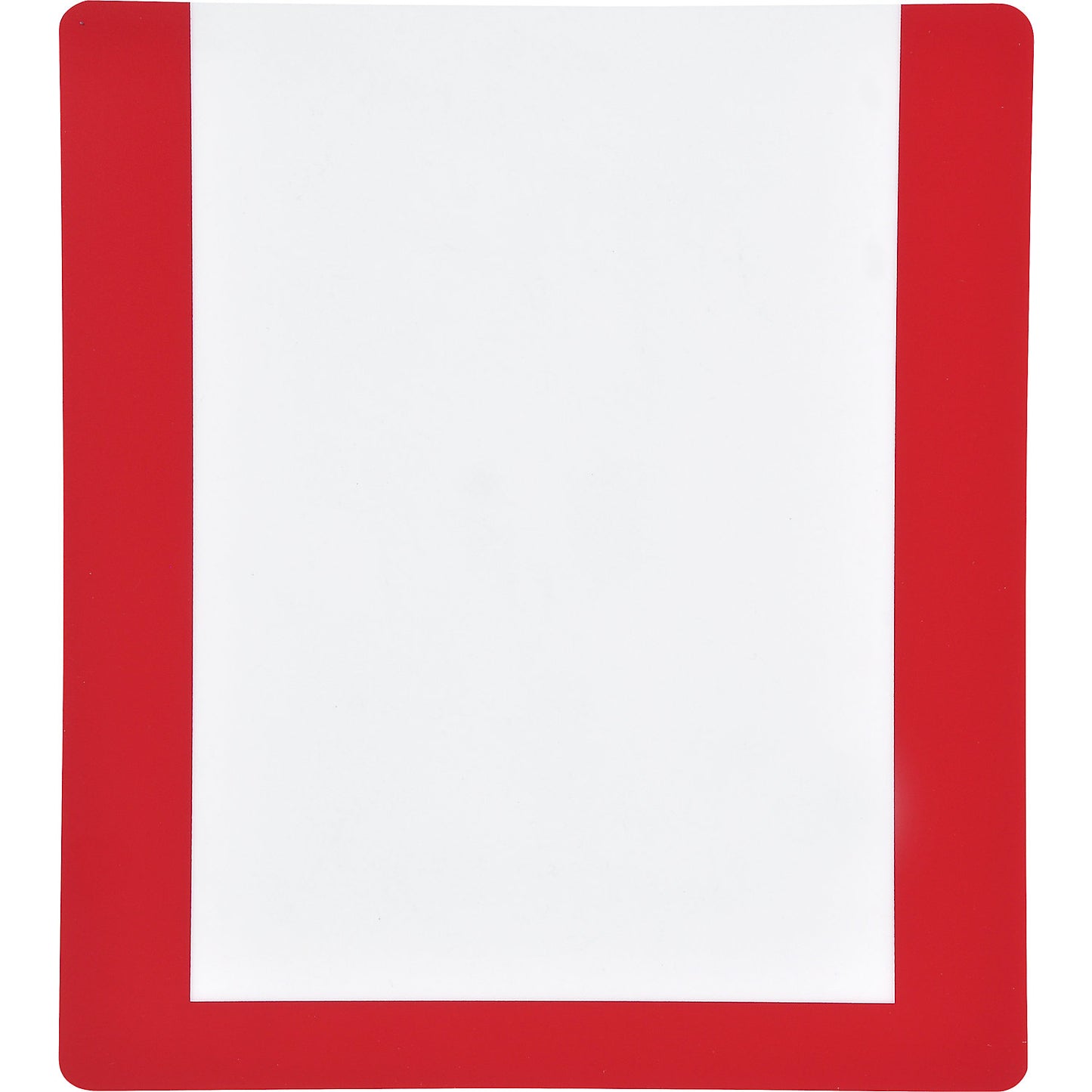 Floor marking pouch, with adhesive strips, pack of 10, A4, red frame.